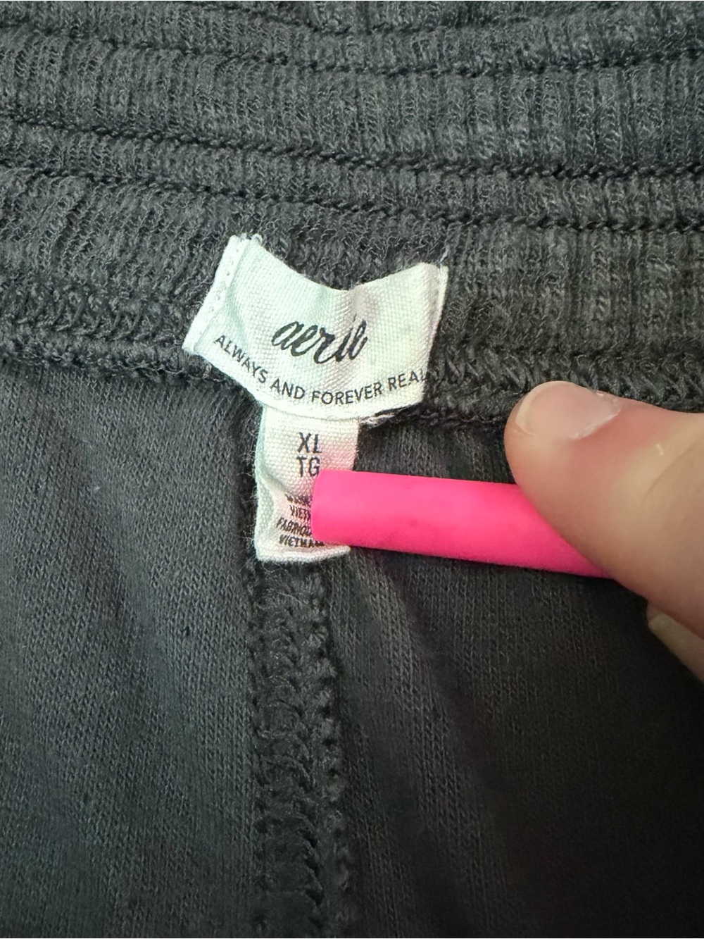 Aerie Charcoal Black Drawstring Lounge Shorts - Picture 4 of 8